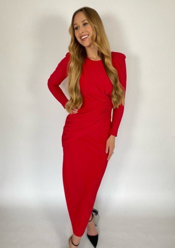 Sukienka maxi z marszczeniem RED Sukienka maxi z marszczeniem RED