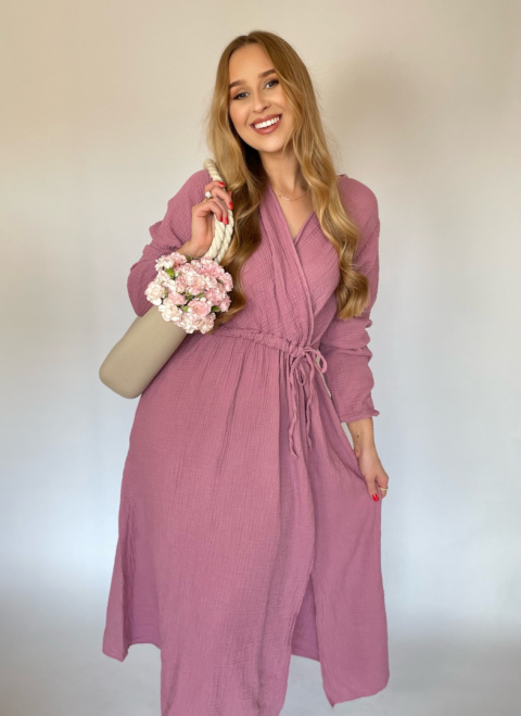 Sukienka muślinowa Palermo róż Sukienka muślinowa Palermo róż