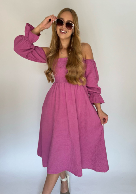 Sukienka muślinowa hiszpanka jagoda PREORED 7 dni Sukienka muślinowa hiszpanka jagoda PREORED 7 dni