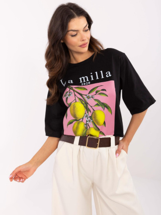T-shirt czarny one size